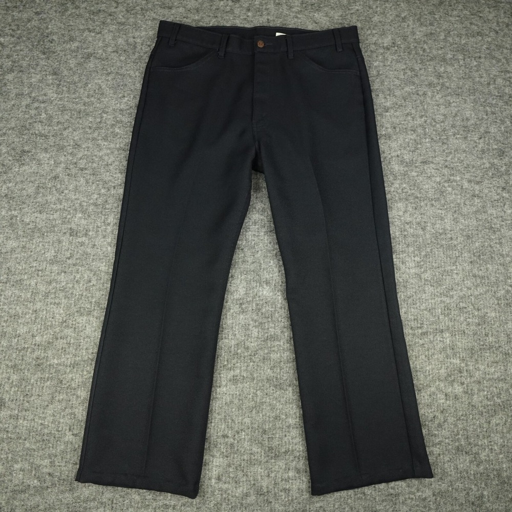Vintage Levis Pants Mens 40X30 Blue Dracon Polyester Boot Cut Western‎ Slacks